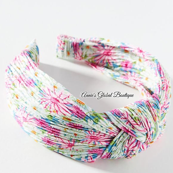 Anthropologie Accessories - VERY RARE NWT ANTHROPOLOGIE Daisy Pleated Knotted Headband.